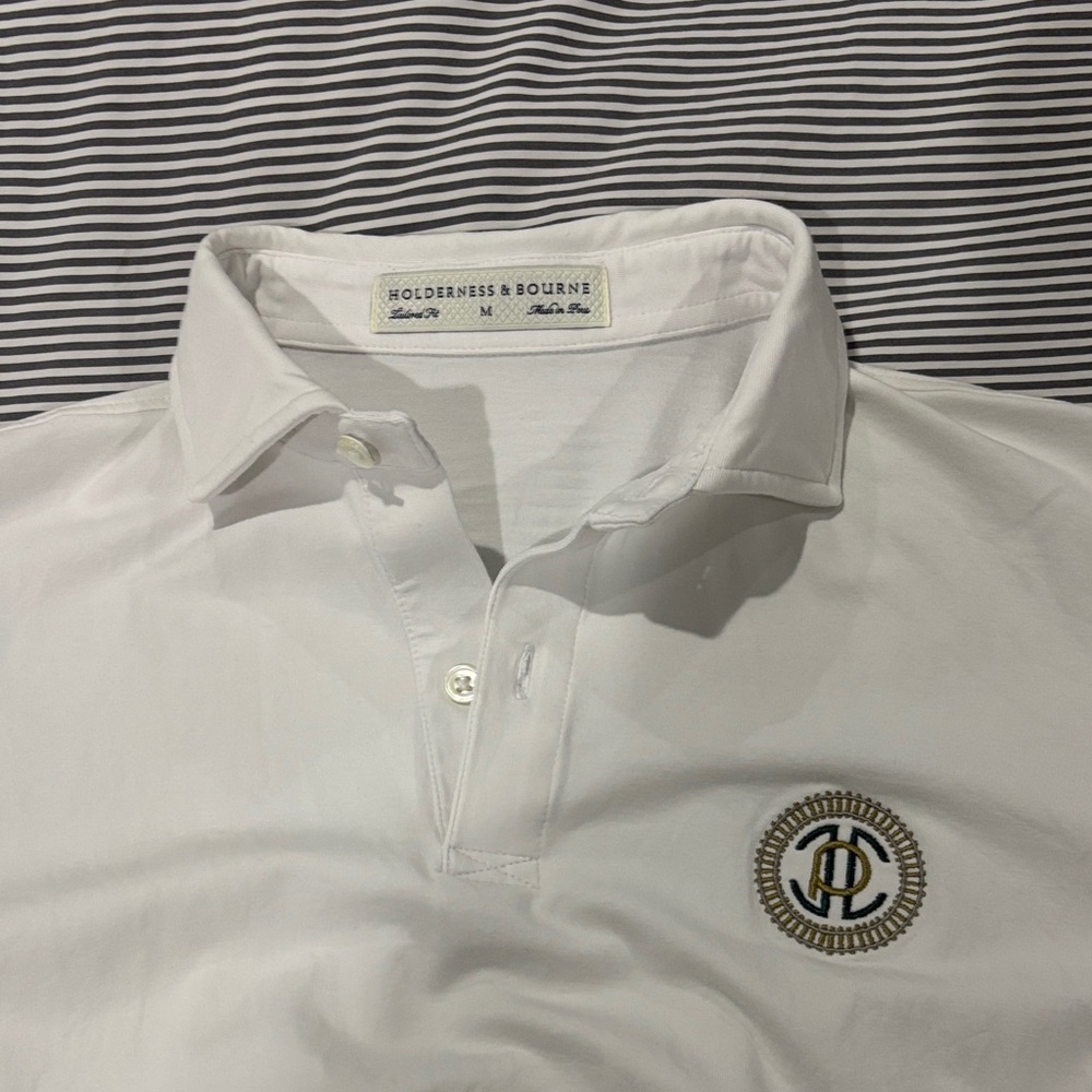 Holderness & Bourne White Polo Shirt, Performance